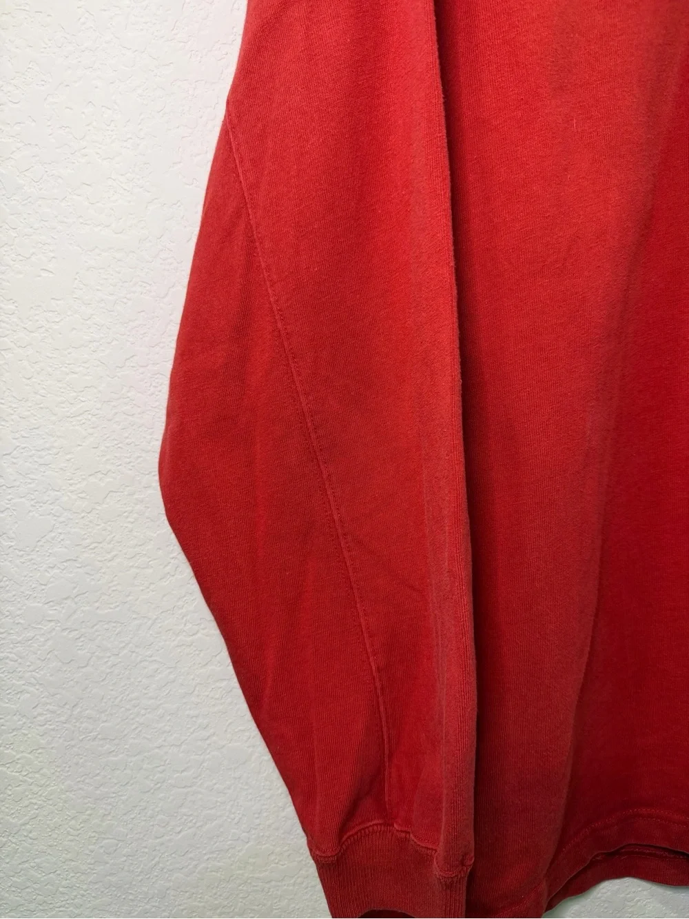 Banana Republic Red Long-Sleeve Polo Shirt